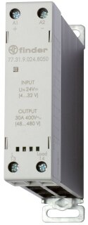 Relais mit SSR AC Kontakt,Nullspannungsschalter,"Relaisart",1 Schliesser 30 A,Einschaltstrom bis 520 A-10 ms,Eingang  4-32 V DC