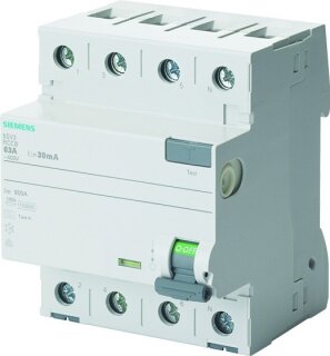 Siemens FI-Schutzschalter Typ A 40A,3+N-POL 300MA400V,4T 5SV3644-6