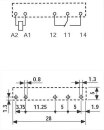 Relais mit Steck- und Printanschlüssen,1 Schliesser 6A-Kontaktmaterial AgSnO2,Spule 24V DC sensitiv