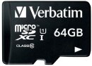 Verbatim microSDXC-Karte 64GB Class 10 inkl. SD-Karten...