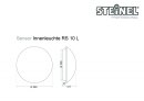STEINEL Sensorleuchte 75W AGL Gl_opal E27 ws IP44 RS 10 L WEISS