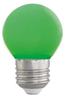 SHAH 57491 LED Tropfenlampe 45x70mm E27 230V grün 0,7W mit Kunststoffkolben