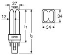 Osram Kompakt-Leuchtstofflampe DULUX D 13W/865 G24D-1 FS1