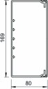OBO WDK80170RW Wand/Deckenkanal 80x170x2000 PVC m.Bodenlochung 6191304