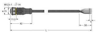 Turck RKC4.5T-10/TEL Aktuator u.Sensor- leitung PVC Anschlussleitung 6625018