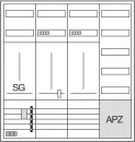 Hager Komplettschrank 2ZP/SG/VF-5rh/APZ ZB342U25LS