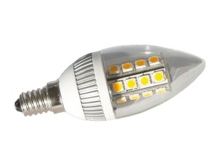 30292 LED-Kerzenlampe 3W klar E14 37x102mm 27erSMD-LED 220V/AC