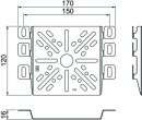 OBO MP UNI VA4301 Montageplatte universal 170x115 V2A...