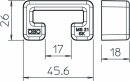 OBO MS4121 SK Schutzkappe gespritzt zu Schiene MS21 PE pastellorg 1122902