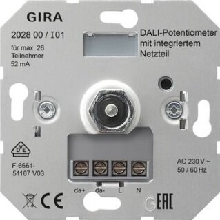 GIRA 202800 DALI-Potentiometer Netzteil Einsatz