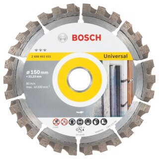 Bosch 2608603631 Diamanttrennscheibe Best f.Universal 150x22,23x2,4x12mm
