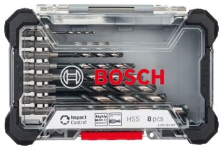 BOSCH-EW Bohrerset 8tlg 8xHSS Impact Control HSS...