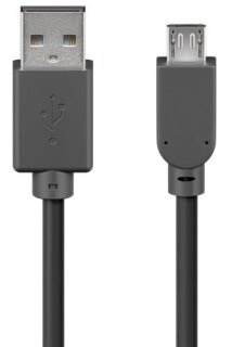 WENTRONIC Verbindungskabel USB 2.0 1,8m schwarz 94181