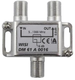 WISI Abzweiger F-Conn 1f 5-1300MHz 0,8dB DM 61 A 0016 16dB/Dg