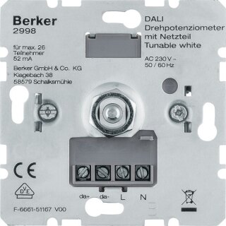 BERKER Dali-Power-Potentiometer UP DALI 2998 Drehkn