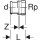 GEBERIT Mapress C-Stahl Übergang mit IG d15-Rp1/2 verzinkt