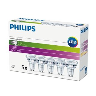PHILIPS-LM LED-Reflektorlampe GU10 PAR36 CorePro LEDspot 4.6-50W GU10 827 36 PAR3