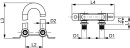 TECEflex HK-Montagegarnitur für Ventilkompakt-HK, Bodenmon., Dim. 16