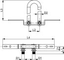 TECEflex HK-Montagegarnitur für Ventilkompakt-HK, Wandmont., Dim. 16