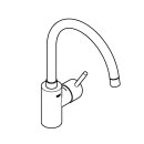GROHE EH-SPT-Batterie Concetto 32661 hoher Auslauf GROHE Zero chrom