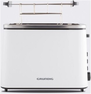 Grundig TA 5860 Toaster weis-schwarz 800W Brötchenaufsatz