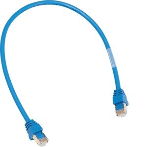 Hager ZZ45WAN100 Patch-Leitung 4kV mit 2xRJ45 für WAN-Anwendung blau 1m