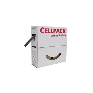 Cellpack Schrumpfschlauch dünnw L10m sw SBS/1.2-0.6/schwarz/10m Ø1,2/0,6mm 2:1