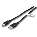 EFB K5256SW.5 USB2.0 Anschlusskabel A-B St-St 5m schwarz...