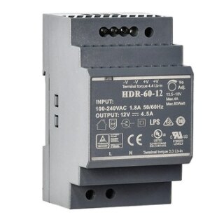 INDEXA Gleichstromversorgung REG 12V 54W HDR6012 100-240VAC 4,5A 4,5TE