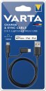 Varta USB-Kabel 1m USB-A Steck 8p 57943 Lightning/USB-MicroB