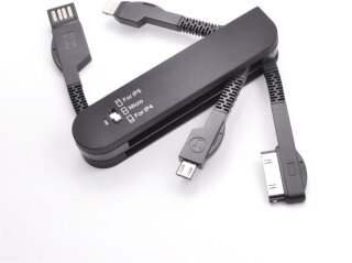 E+P IP 131 USB-Multimedia Adapter USB auf Lightning, 30pol. und Micro USB