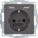 Berker 48031606 Steckdose SCHUKO/USB B.3 anthrazit mt.