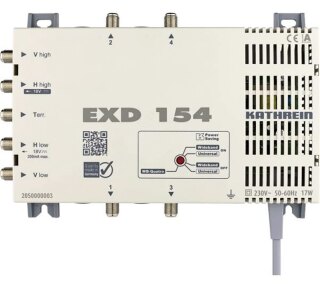 Kathrein EXD 154 Multischalter Einkabel 5-862 u. 300-2350MHz 4 Ausgänge Pin-Code