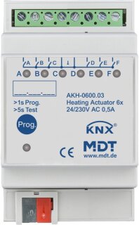 MDT AKH-0600.03 Heizungsaktor 6fach 3TE REG 24-230VAC