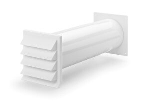 Naber K-Klima-R 150/150 Rund Durchm.150mm, Mauerkasten weiß