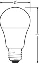 Osram-LEDVANCE LED-Lampe FM E27 A75 F mt LEDPCLA75D 10,5W/827 230VFR E2710X1 10,5