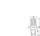 Osram-LEDVANCE LED-Röhrenlampe G9 4,2W E LEDPPIN40 CL 4,2W/840 230V G9 20X1 4000K