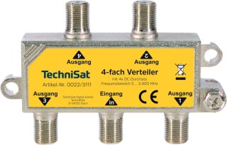 Technisat 4-Wege-Verteiler/Combiner ohne Diodenentkopplung 4xDC-Durchlass