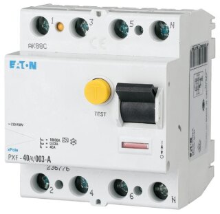 EATON PXF-40/4/003-KV/A FI-Schalter 40A 4p 30mA Typ A 102885