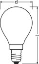 OSRAM-LEDVANCE LED-Tropfenlampe FM E14 E LEDPCLP60D 6,5W/827 230VGLFRE1410X1 6,5W