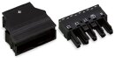 WAGO 770-105 Buchse 0,5-4qmm schwarz schwarz 2x0,5-4qmm...