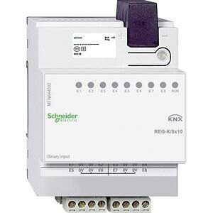 Schneider MTN644592 Binäreingang REG-K/8x10 lichtgrau