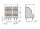 WAGO 736-104 Doppelstock-Klemmenleiste für Leiterplatten 0,08-2,5qmm grau