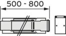 VAILLANT - 303804 Teleskopverlängerung turboTEC Luft-/Abgasführ., Alu, 60/100, 0,5-0,8 m