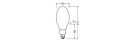 OSRAM-LEDVANCE - HQL LED FIL V 5400 LM 38W 827 E27 LED-Röhrenlampe FM E27 21 38W D 2700K 5400lm